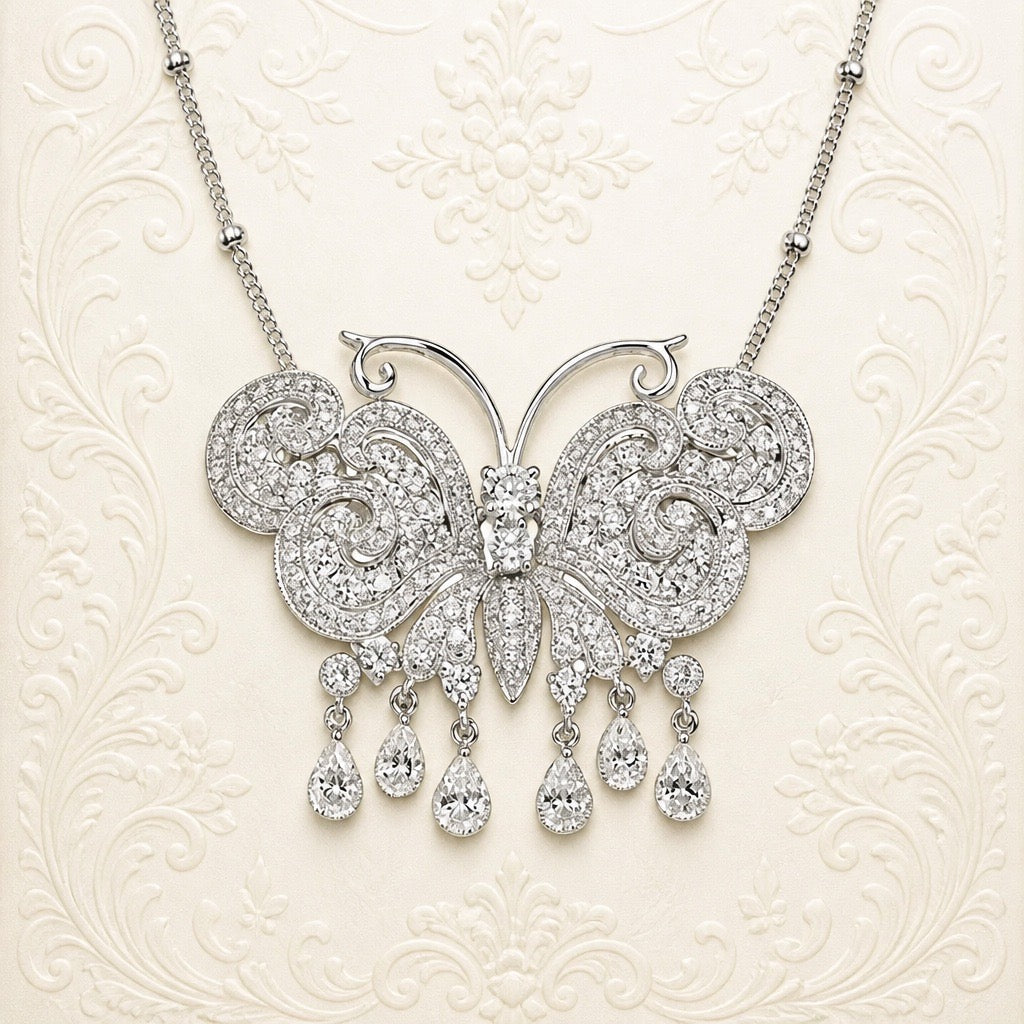 Bonnie Blue Pansy Pendant